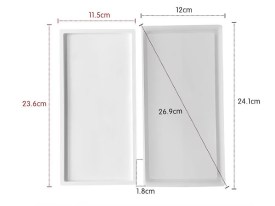 Molde silicona bandeja rectangular recta 